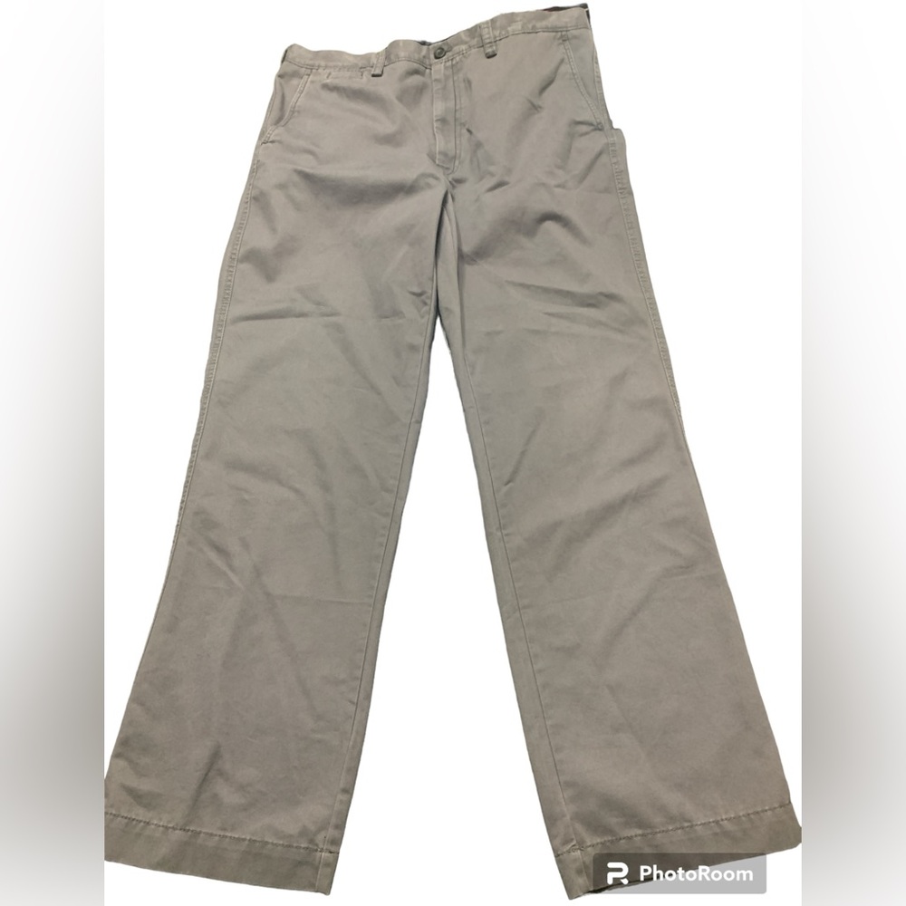 Life Khaki by Haggar Men’s Relaxed Straight Grey Business Casual Khakis W38 L34